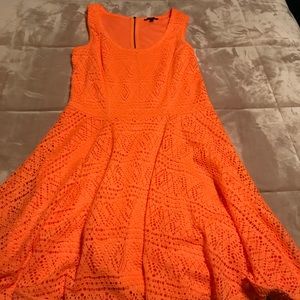 Fun orange skater dress